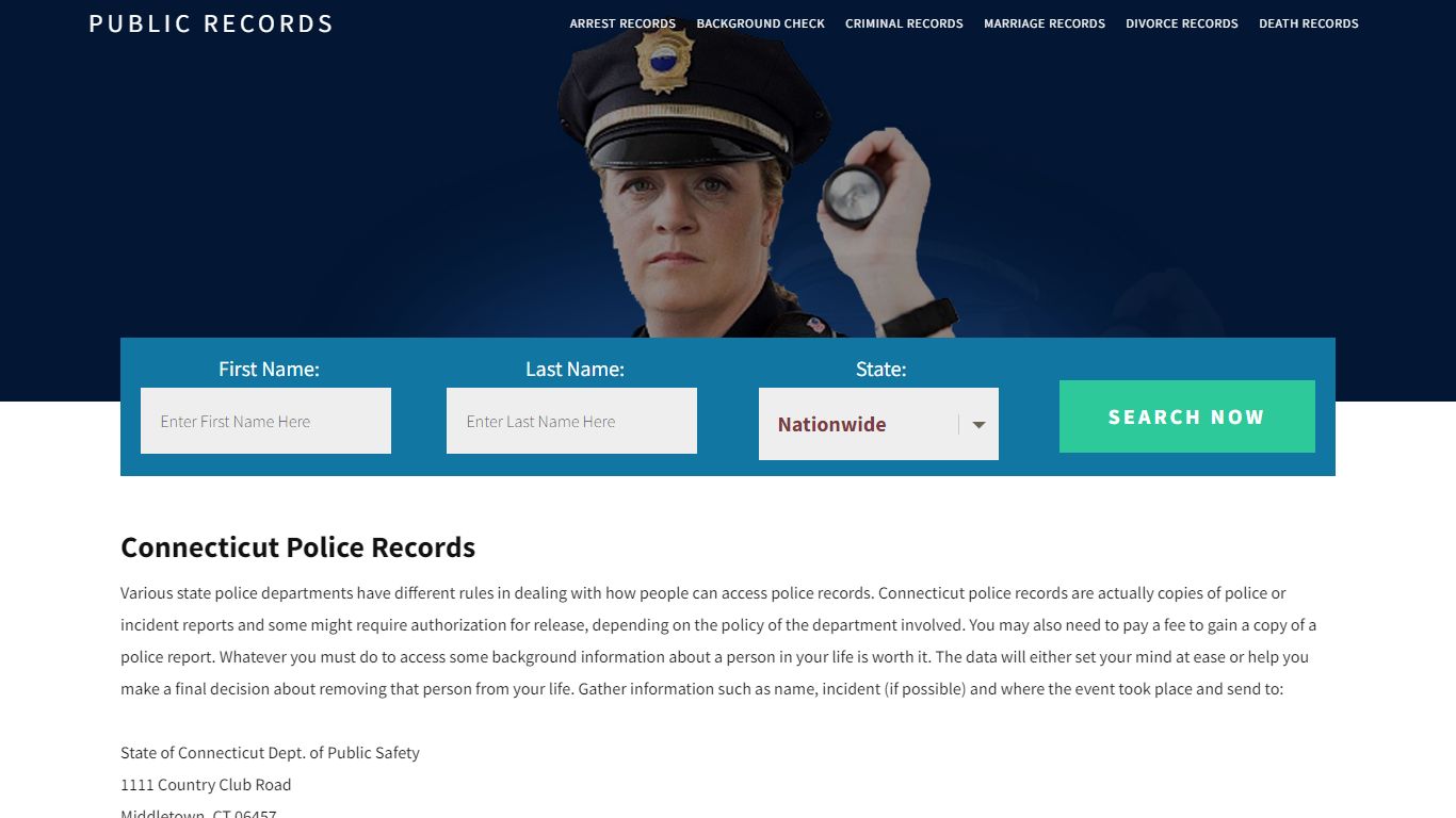 Connecticut Police Records | Get Instant Reports On People